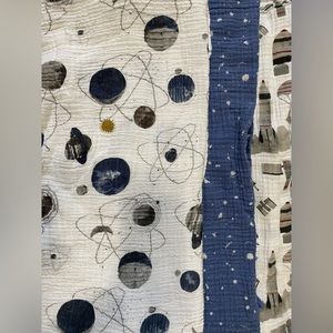 EUC bundle of 3 little unicorn muslin swaddle blanket - planetary, outer space